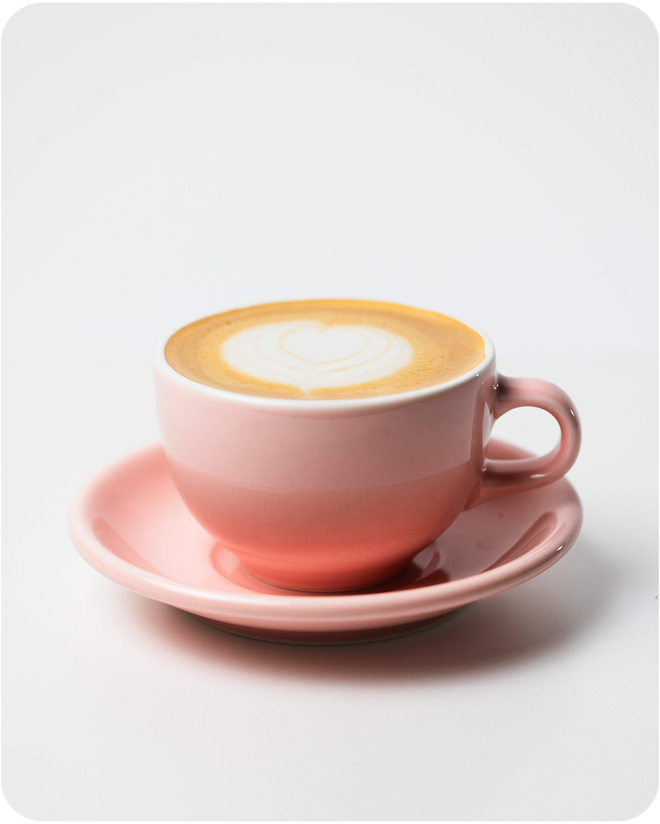 Hot latte with oat milk + latte art