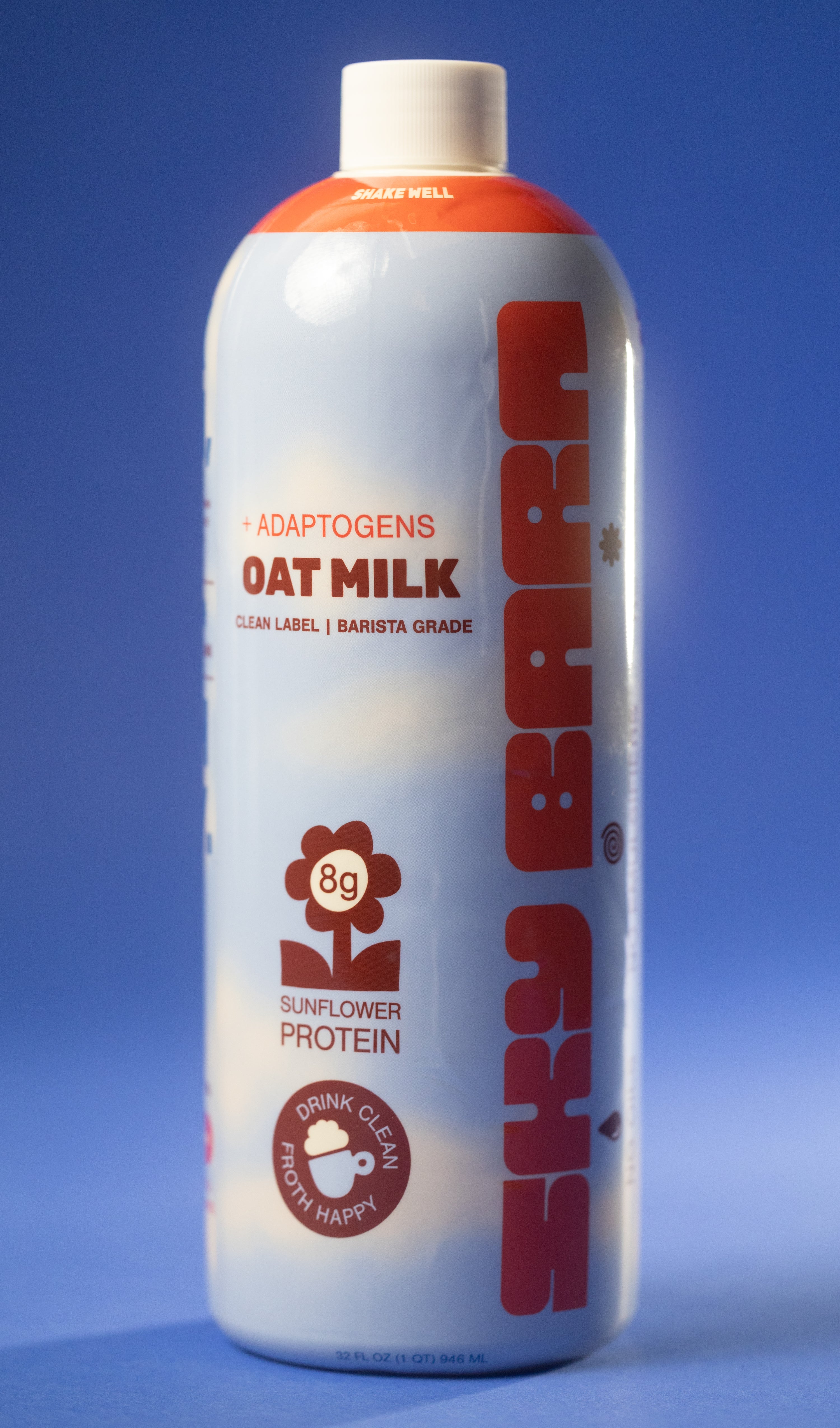 A creamy adaptogenic oat milk with ashwagandha, ginseng, and L-theanine for balanced energy and smooth frothing in coffee or matcha.