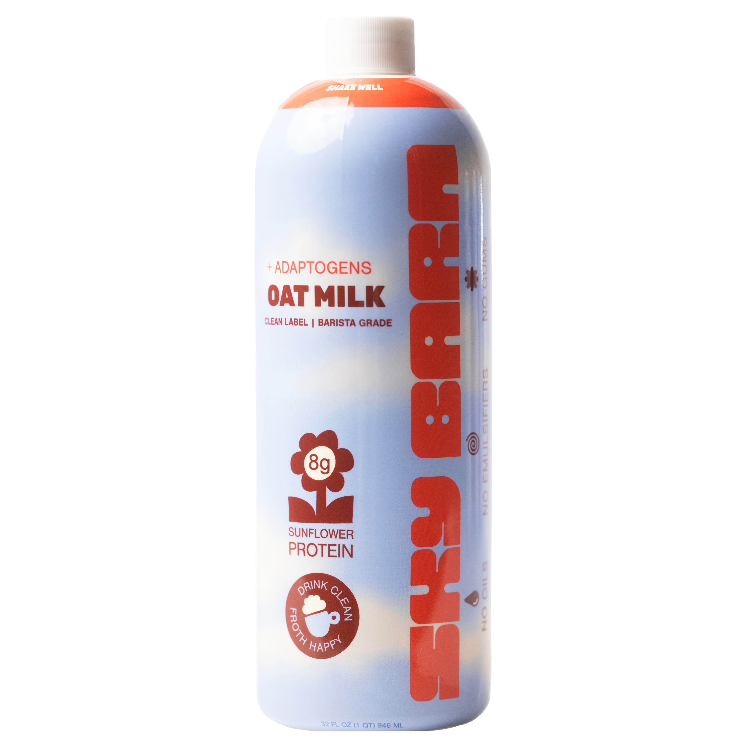 A creamy adaptogenic oat milk with ashwagandha, ginseng, and L-theanine for balanced energy and smooth frothing in coffee or matcha.